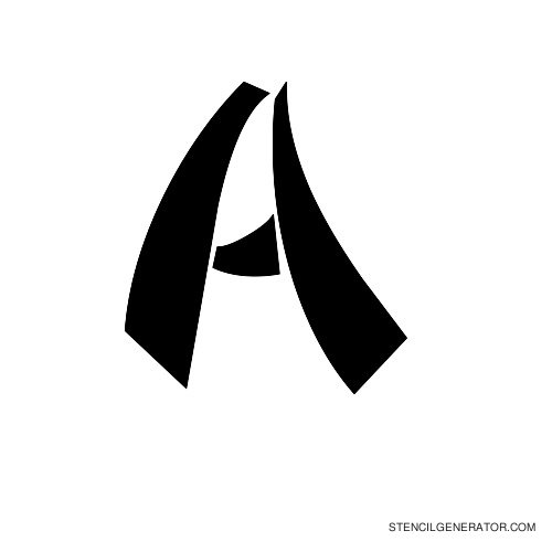 Domo Aregato Alphabet Stencil A