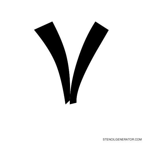 Domo Aregato Alphabet Stencil V
