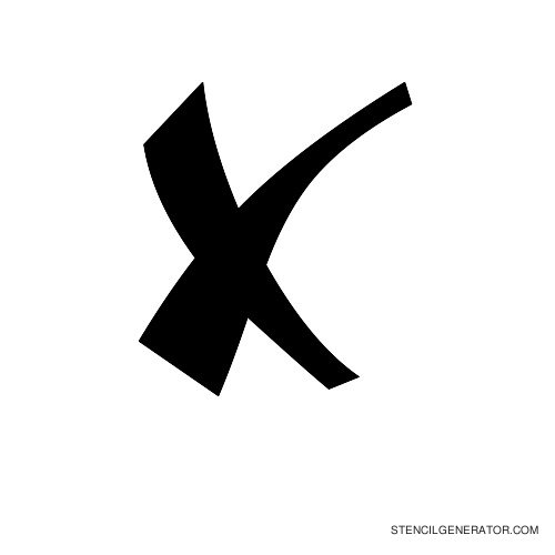 Domo Aregato Alphabet Stencil X