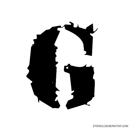 Due Date Alphabet Stencil G