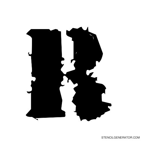 Due Date Alphabet Stencil R