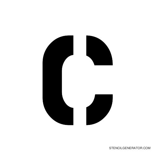 Stencil Gothic Alphabet Stencil C