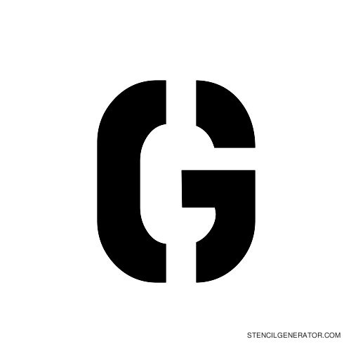 Stencil Gothic Alphabet Stencil G