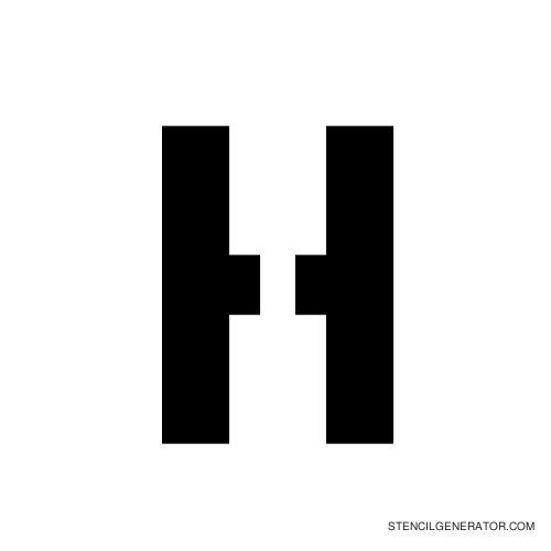 Stencil Gothic Alphabet Stencil H