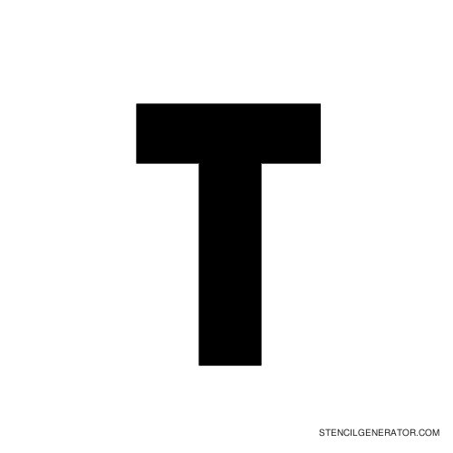 Stencil Gothic Alphabet Stencil T