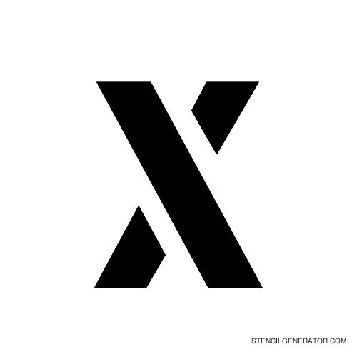 Stencil Gothic Alphabet Stencil X