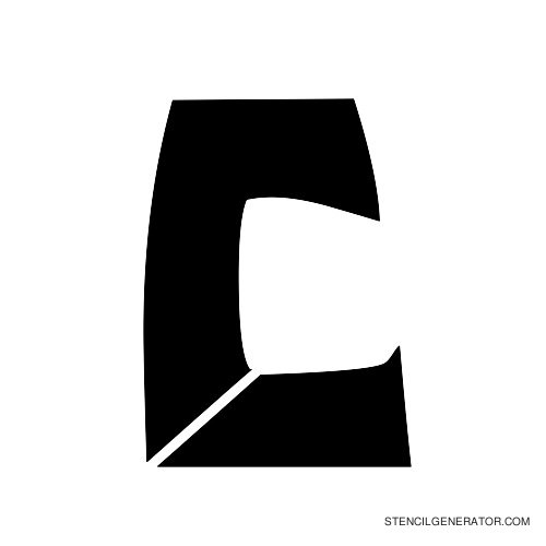 Odishi Alphabet Stencil C