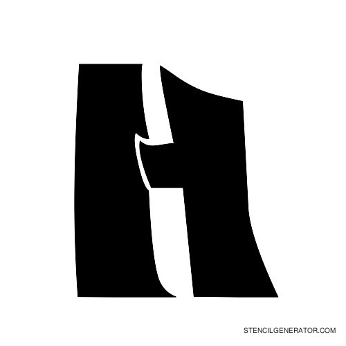 Odishi Alphabet Stencil H