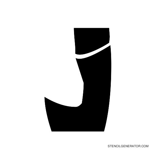 Odishi Alphabet Stencil J