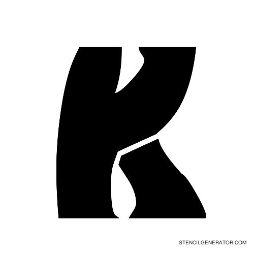 Odishi Alphabet Stencil K
