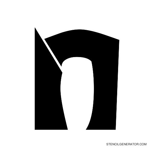 Odishi Alphabet Stencil N