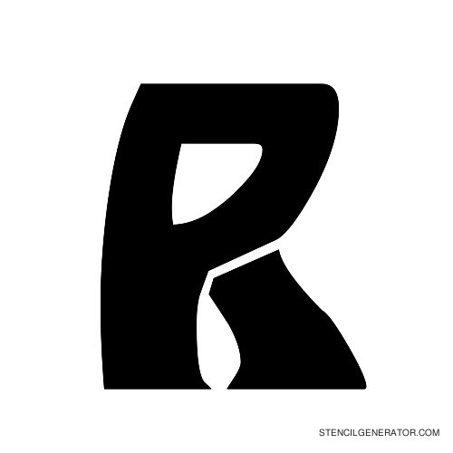 Odishi Alphabet Stencil R