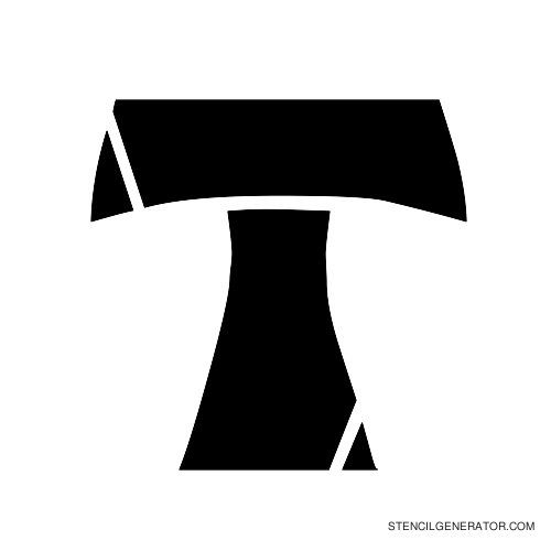 Odishi Alphabet Stencil T