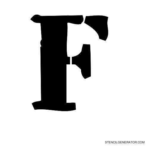 Plastik Film Alphabet Stencil F