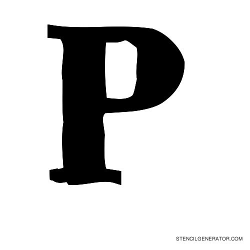 Plastik Film Alphabet Stencil P