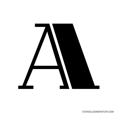 Rialto Alphabet Stencil A