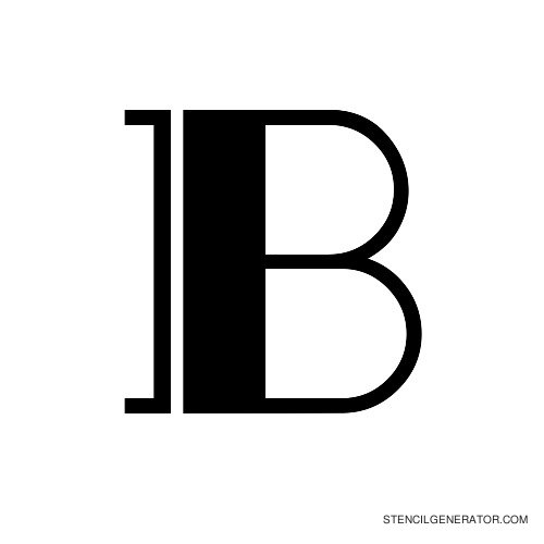 Rialto Alphabet Stencil B