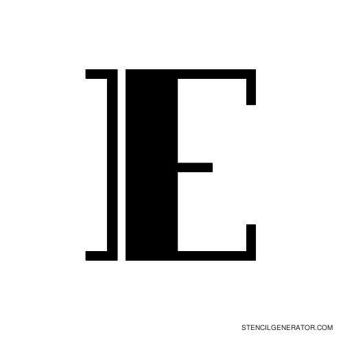 Rialto Alphabet Stencil E