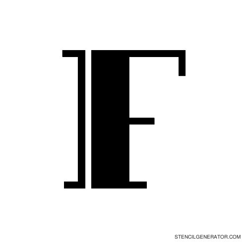 Rialto Alphabet Stencil F