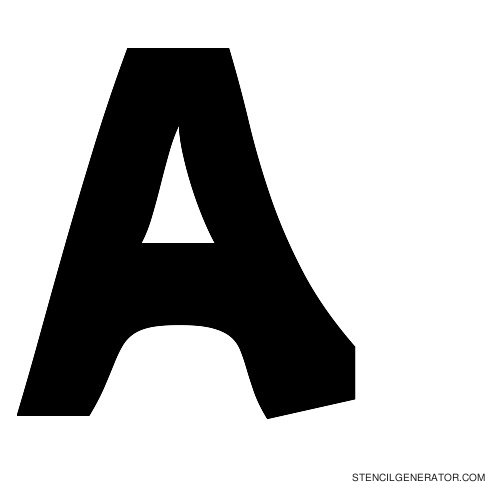 Sledge Alphabet Stencil A