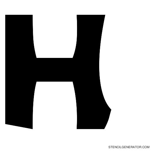 Sledge Alphabet Stencil H
