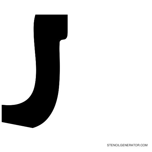 Sledge Alphabet Stencil J