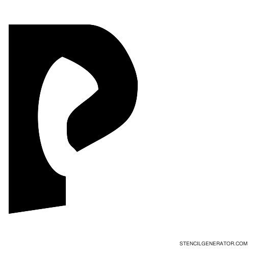 Sledge Alphabet Stencil P
