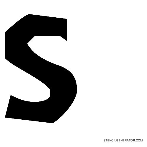 Sledge Alphabet Stencil S