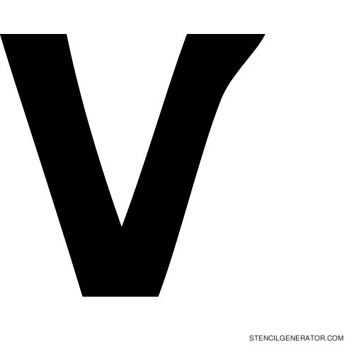 Sledge Alphabet Stencil V