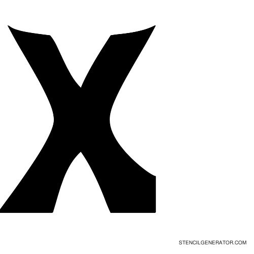 Sledge Alphabet Stencil X