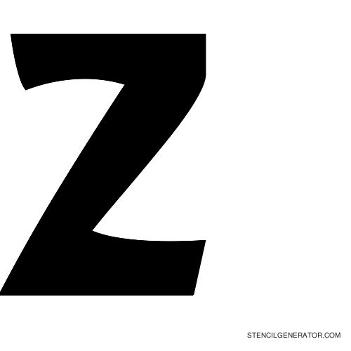 Sledge Alphabet Stencil Z