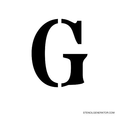 Stardos Alphabet Stencil G