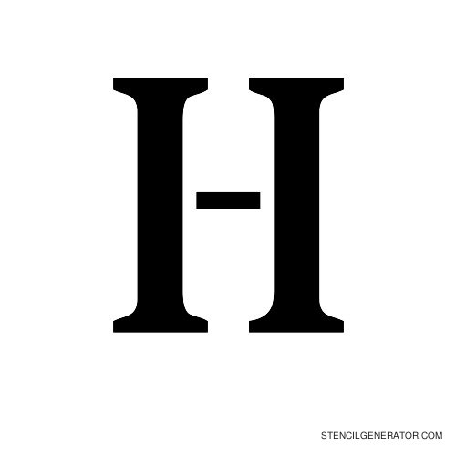 Stardos Alphabet Stencil H