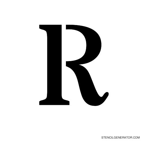 Stardos Alphabet Stencil R