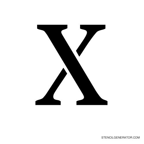 Stardos Alphabet Stencil X