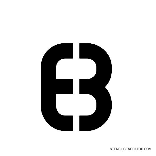 Sylar Alphabet Stencil B
