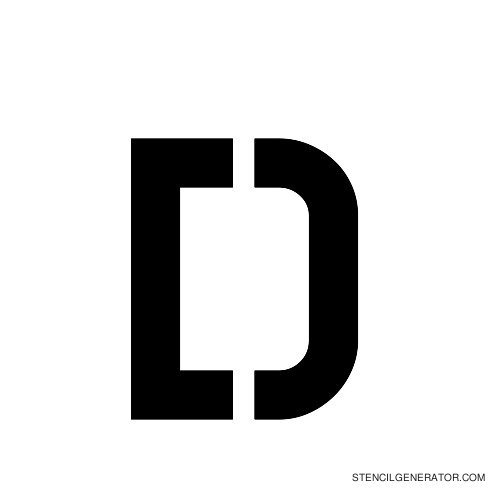 Sylar Alphabet Stencil D