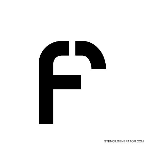 Sylar Alphabet Stencil F