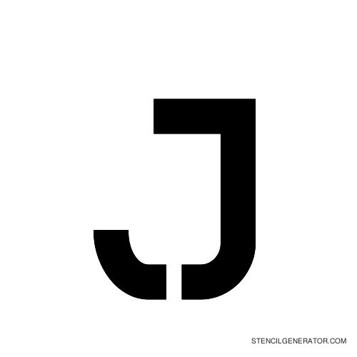 Sylar Alphabet Stencil J