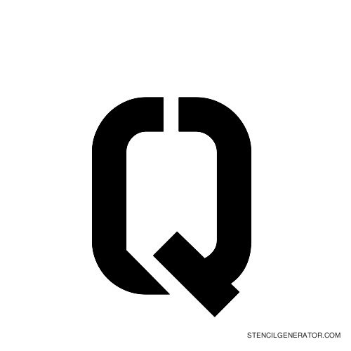 Sylar Alphabet Stencil Q