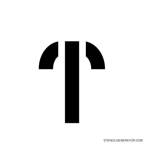 Sylar Alphabet Stencil T