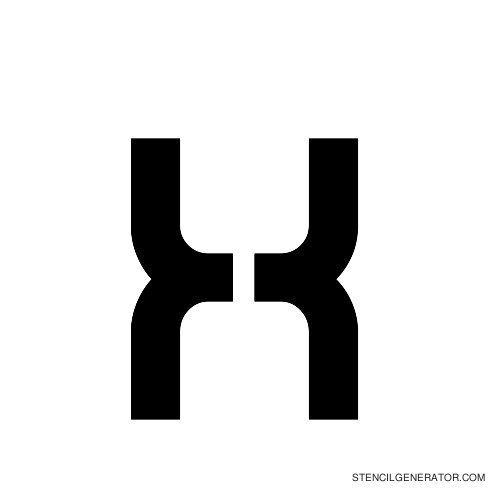 Sylar Alphabet Stencil X