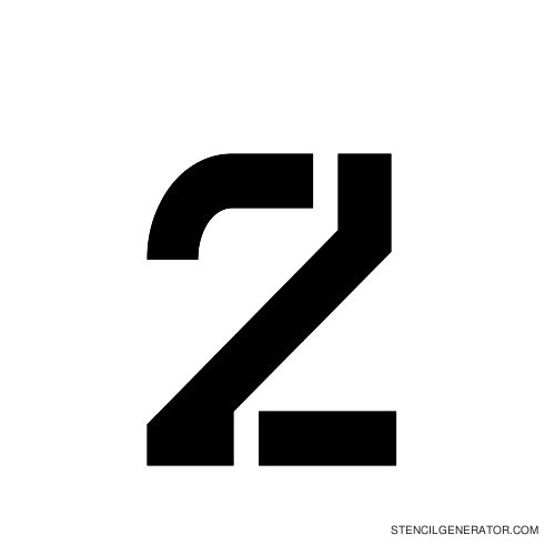 Sylar Alphabet Stencil Z