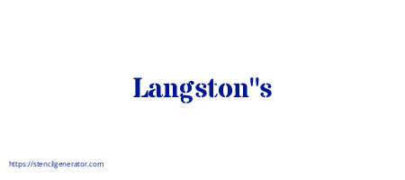 Langston"s