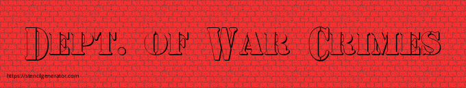 Dept. of War Crimes