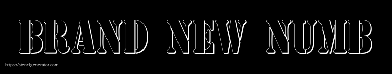 BRAND NEW NUMB